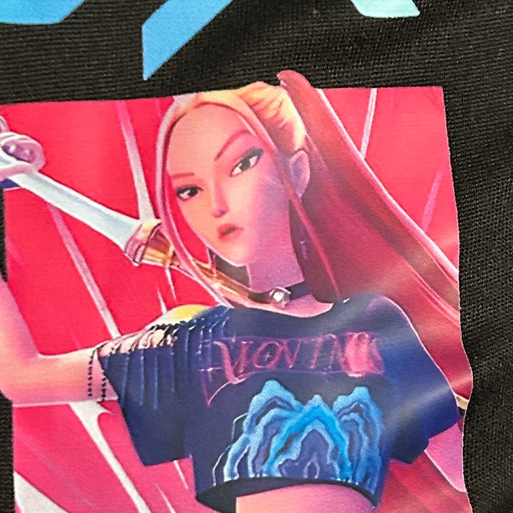 Huntrix Black Graphic Tee for Kids - Picture 8 of 11